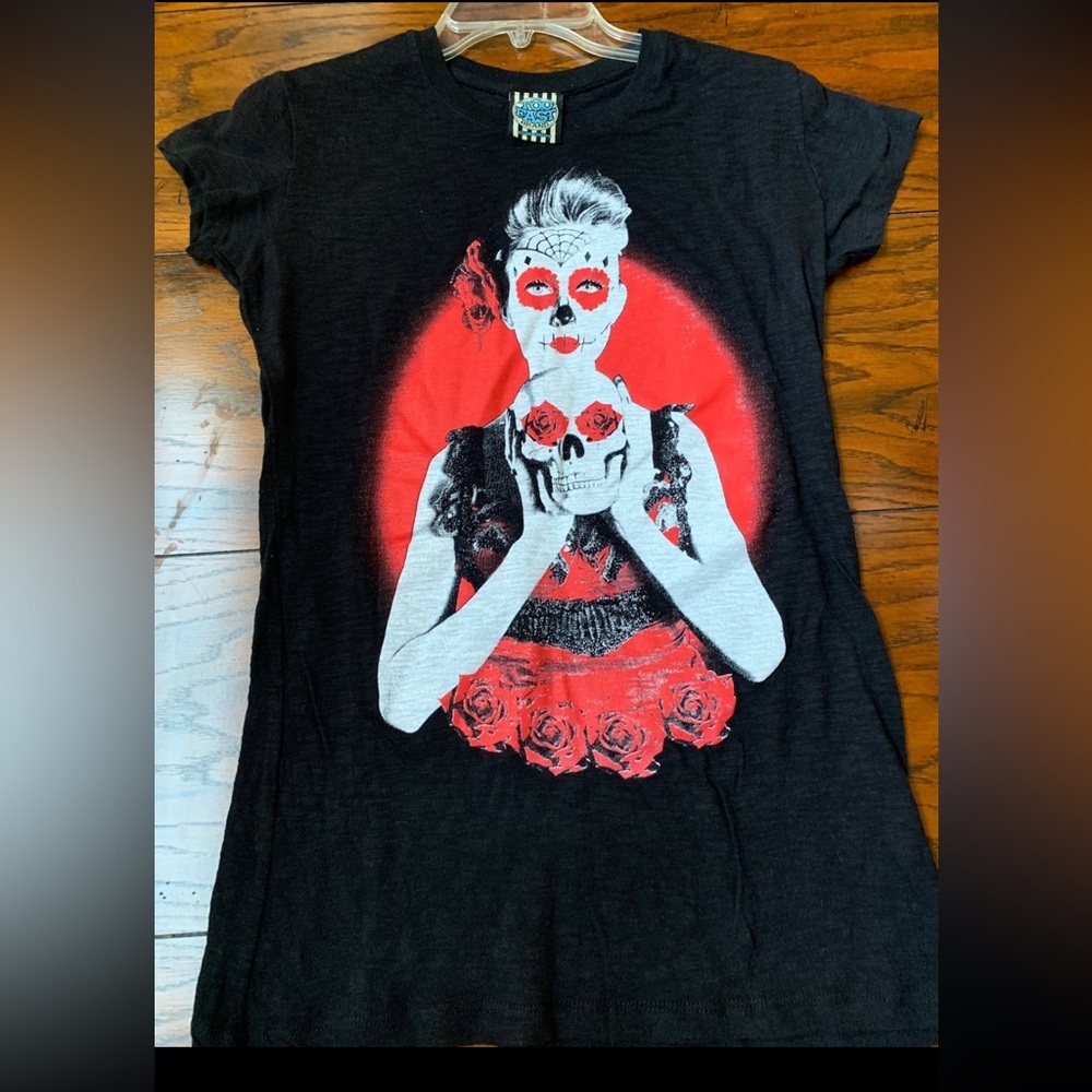Too Fast Day of the Dead Pinup Girl  t shirt